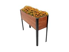 Sunnydaze Raised Garden Bed 31"- Brown