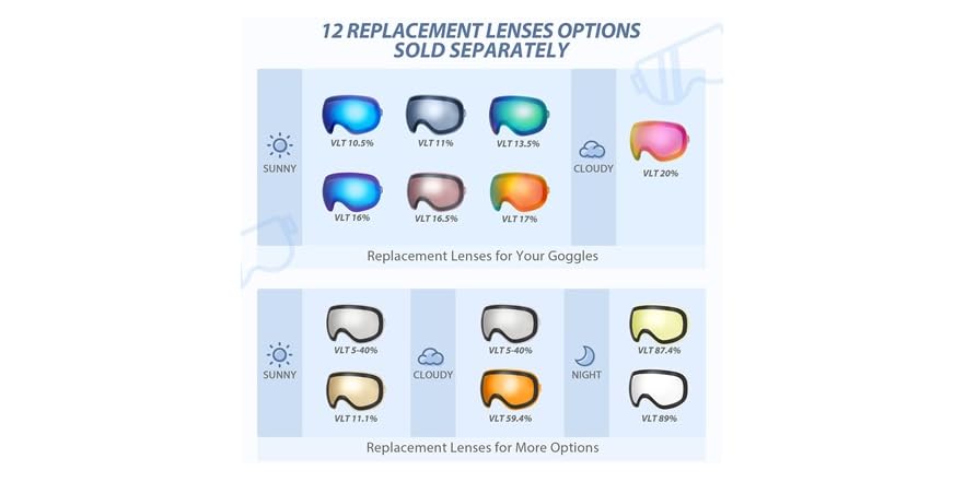 vanrora ski goggles