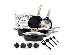 16Pcs Titanium Pots and Pans Set