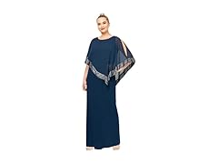 S.L. Fashions Navy Capelet (22W)