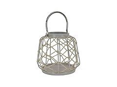 National Outdoor Living Lantern Candleholder, Glacier Gray