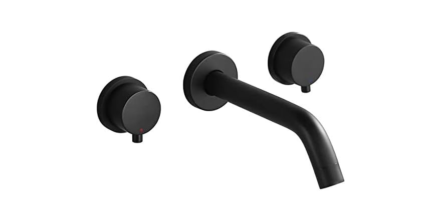 Bathroom Faucet-Double Handle Wall Mount