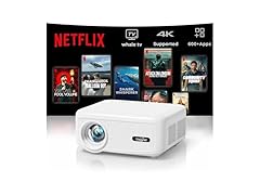 Lisowod 1080P Projector with WiFi and Bluetooth