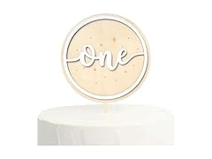 Wooden First Birthday Cake Topper