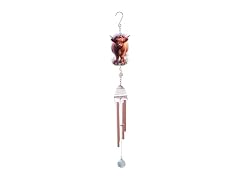 Spoontiques Highland Cow Wind Chime Pink