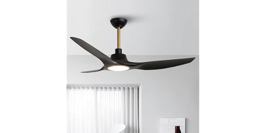 Parrot Uncle F6390BK-SMART-PU 52 Inch Ceiling Fan with Light