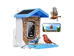 Niuberber Blue Smart Bird Feeder with Camera