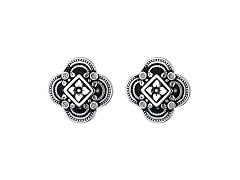 Artisan Sterling Silver Floral Earrings