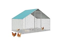 Sunny Heart Large Chicken Coop Run with Immersed Wire Mesh,  (Open Box)