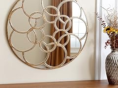 Dahlia Round Wall Mirror