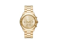 Michael Kors Slim Runway Chronograph Gold-Tone Stainless Steel Men's Watch (Model: MK8909) (Open Box)