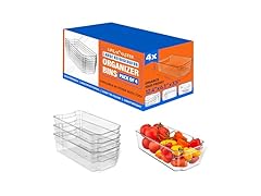 Lifemaster 4-Piece Stackable Refrigerator Organizer