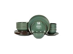 Stone Lain Brasa Stoneware 16 PC Dinnerware Set Green