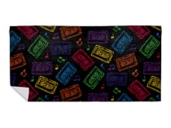 "Rainbow Cassette" Beach Towel