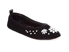 Dearfoams Velvet Flat, Black