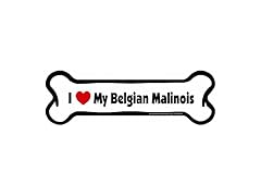 I Love My Breed Bone Shaped Pet Magnet