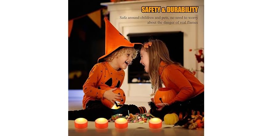 6 Pcs Pumpkin Lights with Remote & Timer
