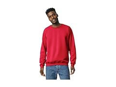 Fleece Crewneck Sweatshirt Red (L)