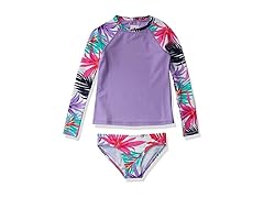 Kanu Girls LS UPF50 2PC Swim White (5T)