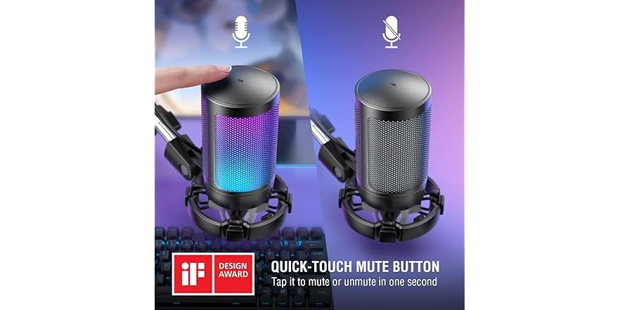 Podcast Condenser Mic With Boom Arm