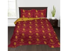 USC TROJANS NCAA Quilted Throw Blanket Set