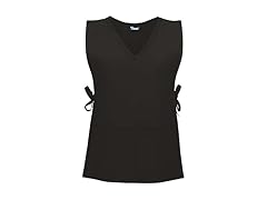 FAME FAME F56 V-Neck Cobbler Apron - Black (WFA81061BK)