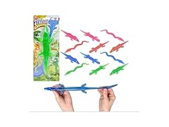 Assorted Color Sticky Stretchy Reptile Toys - 8" (Pack of 12)