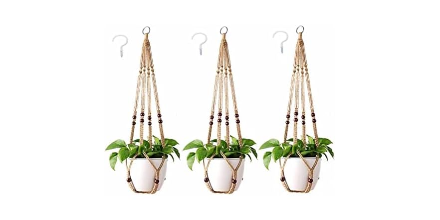 AKEIE Macrame Plant Hanger 3 Pack