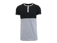 Galaxy by Harvic Men's SS Henley Tee