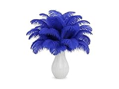 Lamar 20pcs 10-12'' Blue Ostrich Feathers for Decorating