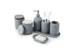 Z ZONAMA Grey Resin Bathroom Set