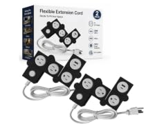 Flexible Power Strip 2-pack Black