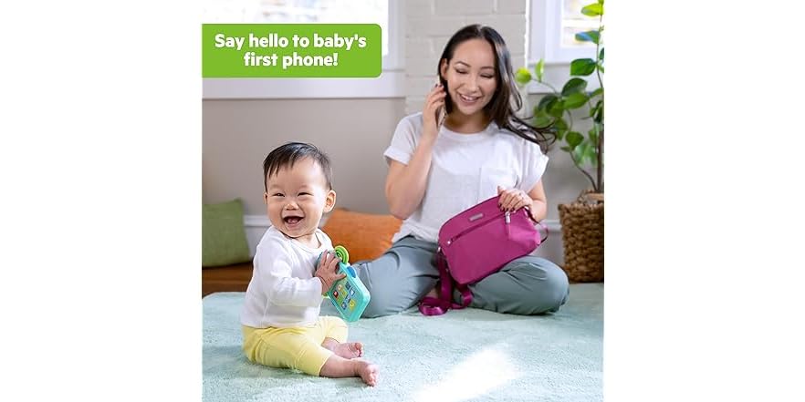 Giocattolo Telefono Elefante Bright Starts – Con Luci, Suoni E Melodie, Per Bambini 6+ Mesi, Stimola Le Capacità Motorie