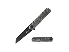 7.8" Folding Knife Black Blade Steel