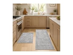 UKISS 2PCS Grey Large Bath Mats