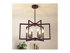 6-Light Chandelier, Farmhouse Dining Room Light Fixture