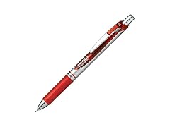 Pentel Energel Knock Ballpoint Pen, 0.5m Red Ink