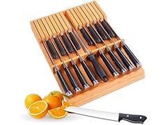 16 Knife Bamboo Drawer Organizer