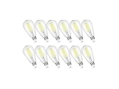 12-Pack Vintage 7W ST58 LED Edison Light Bulbs
