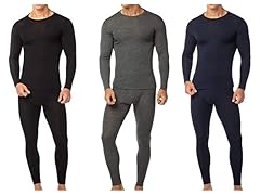 (4PC) Men's Cotton Fleece Thermal Sets