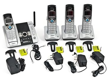 VTech 5.8Ghz Digital Cordless Phone with 4 Handsets and Digital