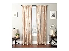 Softline Home Fashions Cozumel Series Boucle Window Curtain/Drape/Panel/Treatment, Wheat, 55 x 96"
