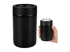 Double Wall Stainless Steel Can Cooler – 5 Inch, Black
