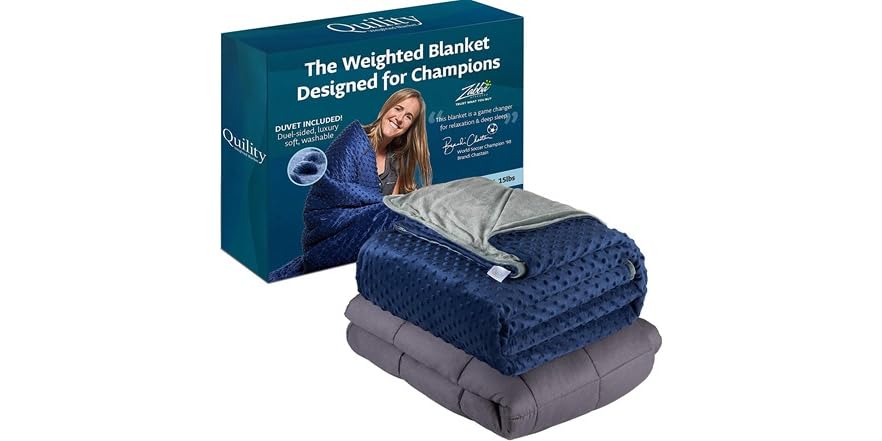Quility Premium Weighted Blanket w/ Cover