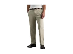 Haggar Men Premium Khaki Flat Front Casual Pant