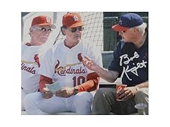 Knight w Leyland/LaRussa Autograph Photo