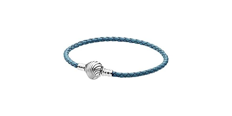 PANDORA Seashell Clasp Turquoise Braided