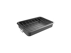 Classic Cuisine Roasting Pan with Angled Rack-Nonstick