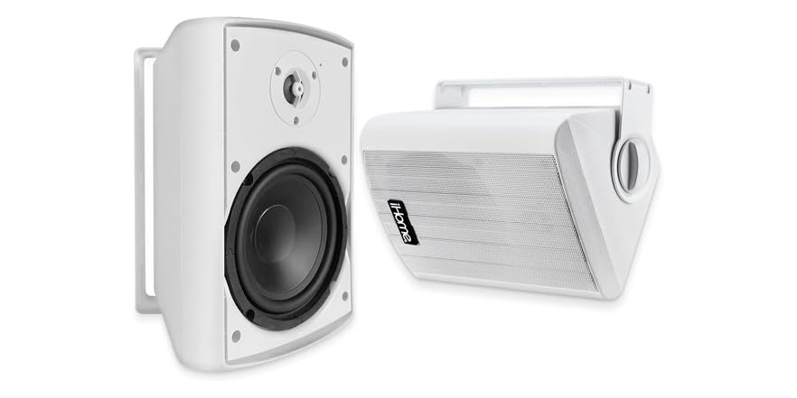 (2 Pack) (NEW) iHome 4" Weatherproof Bluetooth Speakers
