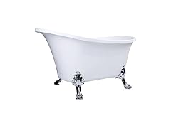 Kingston Brass Clawfoot Tub,Glossy White/Polished Chrome